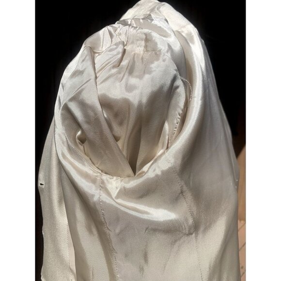 Vintage Henri Bendel Silk Cream Herringbone Blazer Women's 6 SMALL - Picture 12 of 12